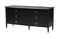 Baxton Studio Tamra Black Wood 6-Drawer Dresser – Modern Transitional Bedroom Storage with Metallic Accents FredCo