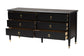 Baxton Studio Tamra Black Wood 6-Drawer Dresser – Modern Transitional Bedroom Storage with Metallic Accents FredCo