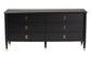 Baxton Studio Tamra Black Wood 6-Drawer Dresser – Modern Transitional Bedroom Storage with Metallic Accents FredCo
