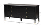 Baxton Studio Tamra Black Wood 6-Drawer Dresser – Modern Transitional Bedroom Storage with Metallic Accents FredCo