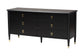 Baxton Studio Tamra King Four-Poster Bedroom Set – Black Wood Bed with Matching Dresser and Two Nightstands FredCo