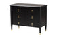 Baxton Studio Tamra King Four-Poster Bedroom Set – Black Wood Bed with Matching Dresser, Chest & Nightstands FredCo