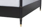 Baxton Studio Tamra King Four-Poster Bedroom Set – Black Wood Bed with Matching Dresser, Chest & Nightstands FredCo