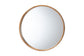 Baxton Studio Tazara Japandi Natural Round Accent Wall Mirror FredCo