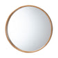 Baxton Studio Tazara Japandi Natural Round Accent Wall Mirror FredCo