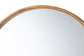 Baxton Studio Tazara Japandi Natural Round Accent Wall Mirror FredCo