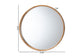 Baxton Studio Tazara Japandi Natural Round Accent Wall Mirror FredCo