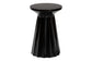 Baxton Studio Ulmer Metal Scalloped Side Table - Modern Round Accent Table for Indoor or Semi-Outdoor Use, Black FredCo
