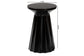 Baxton Studio Ulmer Metal Scalloped Side Table - Modern Round Accent Table for Indoor or Semi-Outdoor Use, Black FredCo