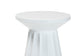 Baxton Studio Ulmer Metal Scalloped Side Table - Modern Round Accent Table for Indoor or Semi-Outdoor Use, White FredCo