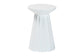 Baxton Studio Ulmer Metal Scalloped Side Table - Modern Round Accent Table for Indoor or Semi-Outdoor Use, White FredCo