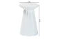 Baxton Studio Ulmer Metal Scalloped Side Table - Modern Round Accent Table for Indoor or Semi-Outdoor Use, White FredCo