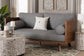 Baxton Studio Uriel Mid-Century Modern Grey Boucle Fabric Sofa FredCo