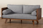 Baxton Studio Uriel Mid-Century Modern Grey Boucle Fabric Sofa FredCo