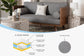 Baxton Studio Uriel Mid-Century Modern Grey Boucle Fabric Sofa FredCo