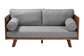 Baxton Studio Uriel Mid-Century Modern Grey Boucle Fabric Sofa FredCo