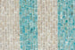 Baxton Studio Utari Modern Bohemian Two-Tone Beige and Blue Mother of Pearl and Gold Metal Storage Cabinet FredCo