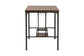 Baxton Studio Vintner Industrial Brown and Black Pub Table with Built-In Wine Cage FredCo