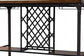 Baxton Studio Vintner Industrial Brown and Black Pub Table with Built-In Wine Cage FredCo
