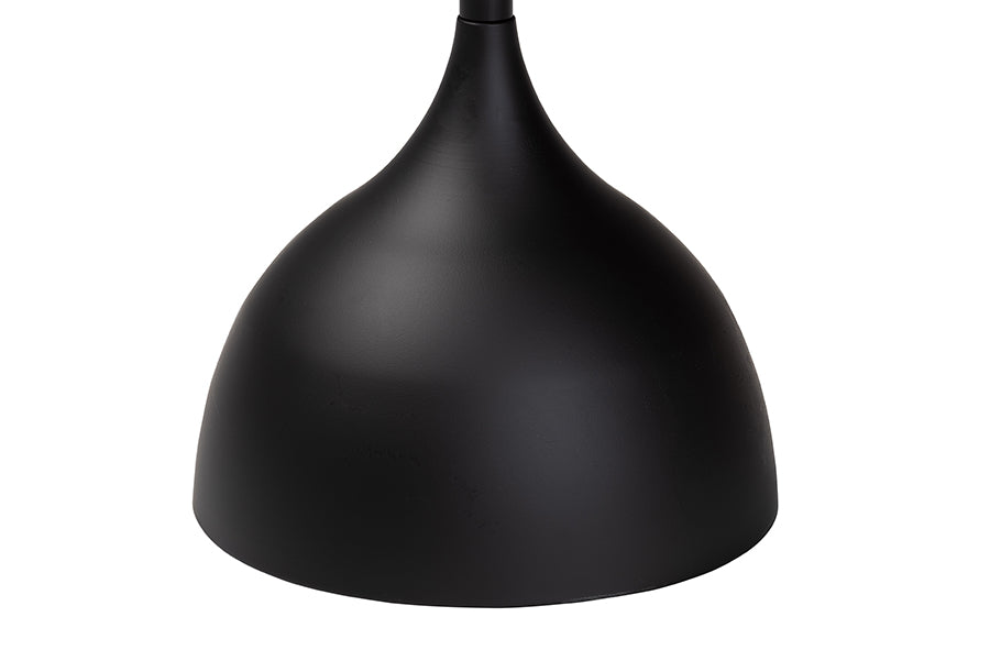 Baxton Studio Webb Black Metal Pedestal Side Table - Modern Accent Table with Round Tray Top for Indoor or Semi-Outdoor Use FredCo