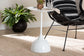 Baxton Studio Webb White Metal Pedestal Side Table - Modern Accent Table with Round Tray Top for Indoor or Semi-Outdoor Use FredCo