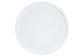 Baxton Studio Webb White Metal Pedestal Side Table - Modern Accent Table with Round Tray Top for Indoor or Semi-Outdoor Use FredCo