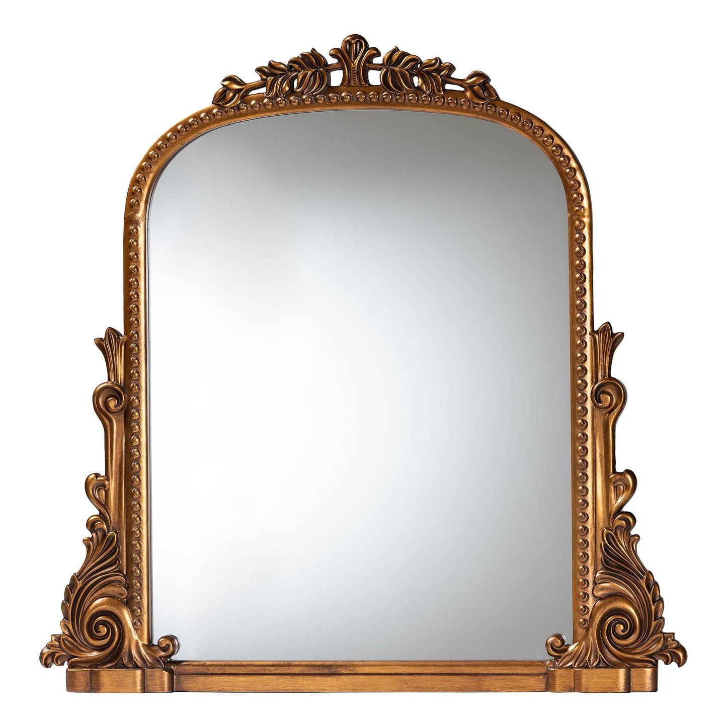 Baxton Studio Whitby Baroque Antique Goldleaf Accent Mirror FredCo