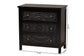 Baxton Studio Yelena Classic and Traditional Black Finished Wood 3-Drawer Storage Cabinet FredCo