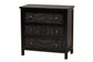 Baxton Studio Yelena Classic and Traditional Black Finished Wood 3-Drawer Storage Cabinet FredCo