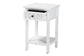 Baxton Studio Yelena Classic and Traditional White Finished Wood 1-Drawer End Table FredCo