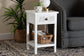 Baxton Studio Yelena Classic and Traditional White Finished Wood 1-Drawer End Table FredCo