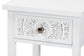 Baxton Studio Yelena Classic and Traditional White Finished Wood 1-Drawer End Table FredCo