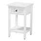 Baxton Studio Yelena Classic and Traditional White Finished Wood 1-Drawer End Table FredCo