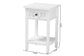 Baxton Studio Yelena Classic and Traditional White Finished Wood 1-Drawer End Table FredCo