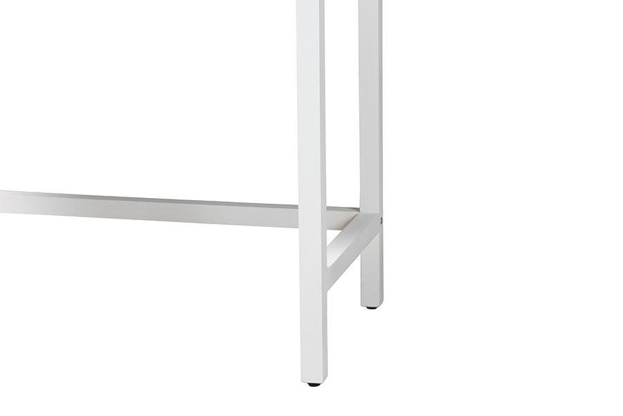 Baxton Studio Yelena Classic and Traditional White Finished Wood 2-Drawer Console Table FredCo