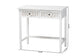 Baxton Studio Yelena Classic and Traditional White Finished Wood 2-Drawer Console Table FredCo