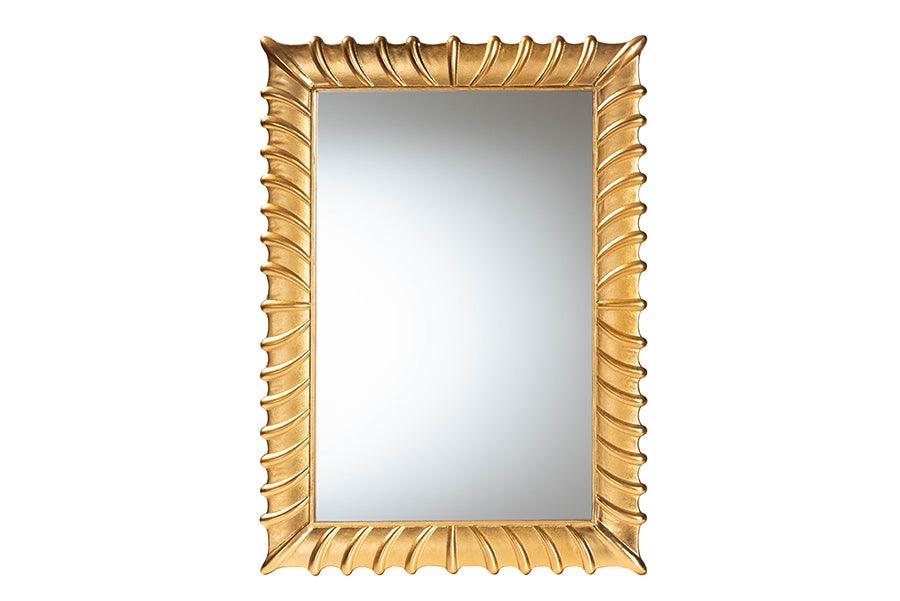 Baxton Studio Ygritte Antique Goldleaf Accent Wall Mirror FredCo