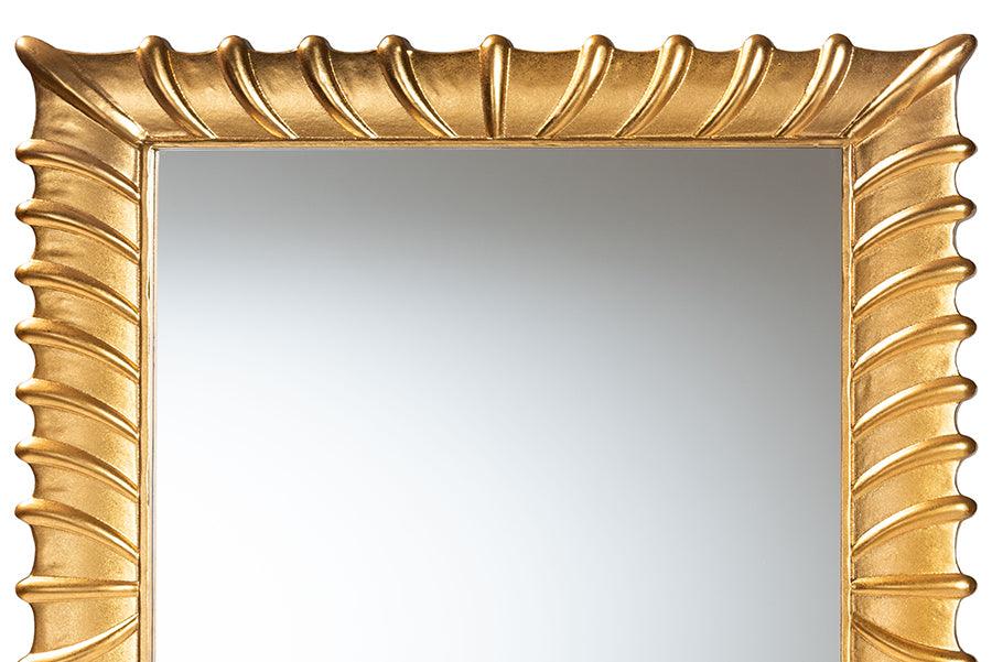 Baxton Studio Ygritte Antique Goldleaf Accent Wall Mirror FredCo