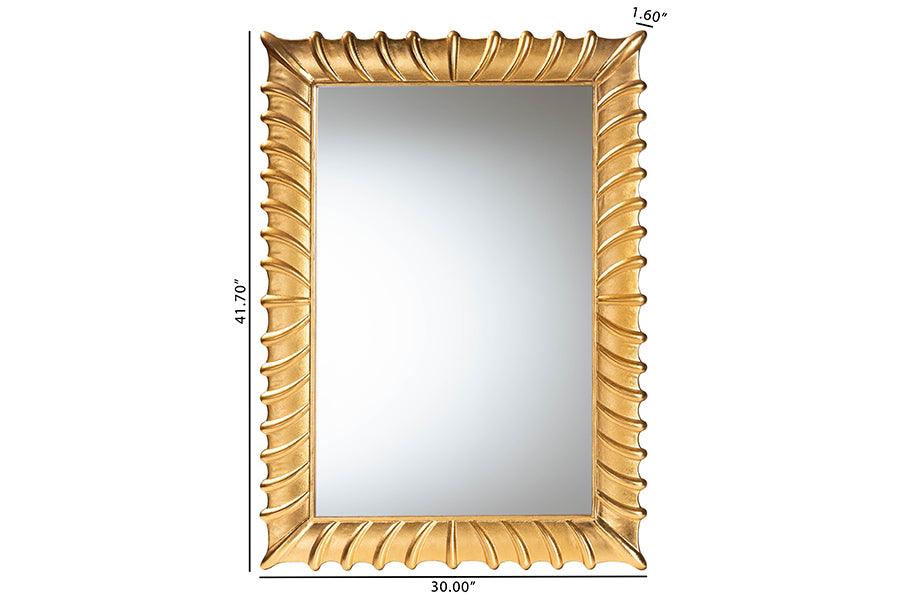 Baxton Studio Ygritte Antique Goldleaf Accent Wall Mirror FredCo