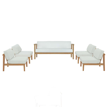 Bayport 5 Piece Outdoor Patio Teak Set by Modway FredCo