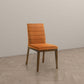 Ines Mid-Century Modern Burnt Orange Velvet Dining Chair Set with Walnut Solid Wood Base 35.8'H x 18.9'W x 24'D FredCo