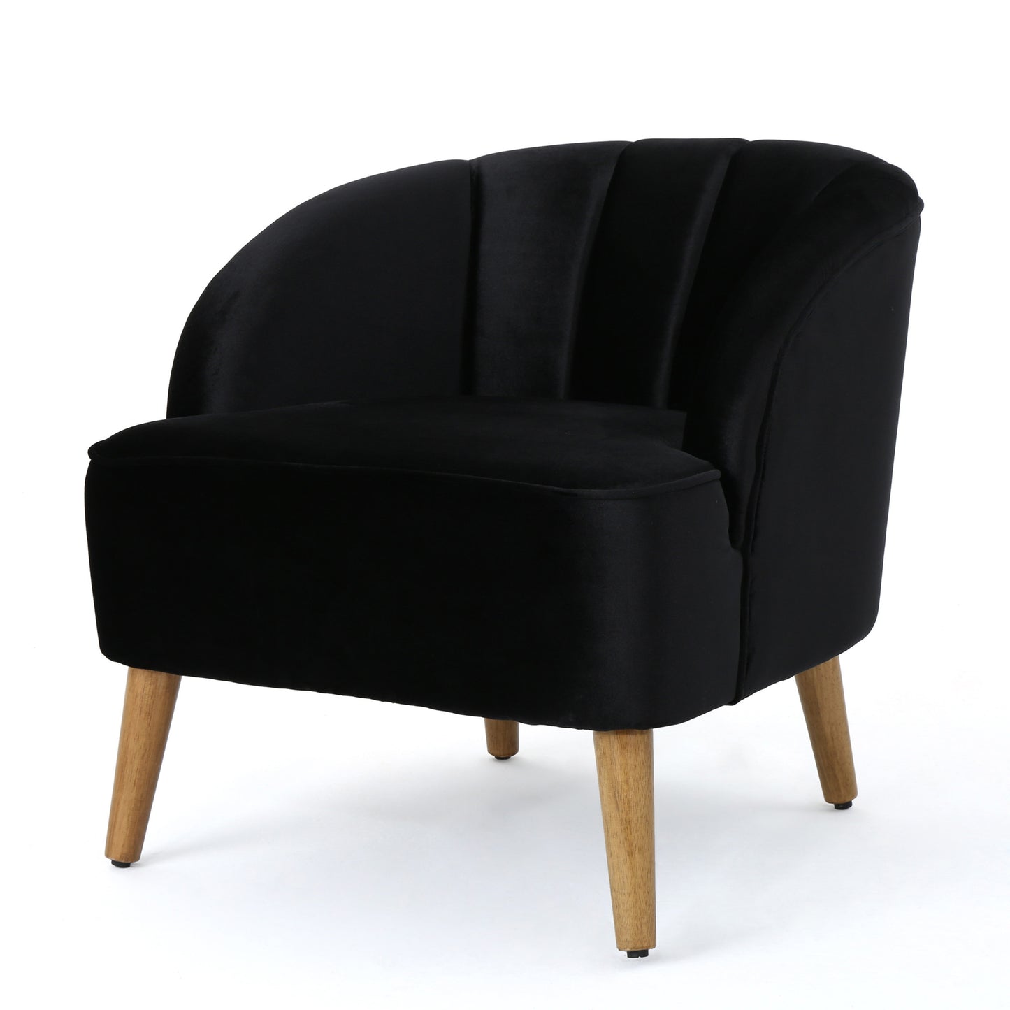 Accent Chair, Club Armchair, Modern Reading Chair, Black Altay Velvet