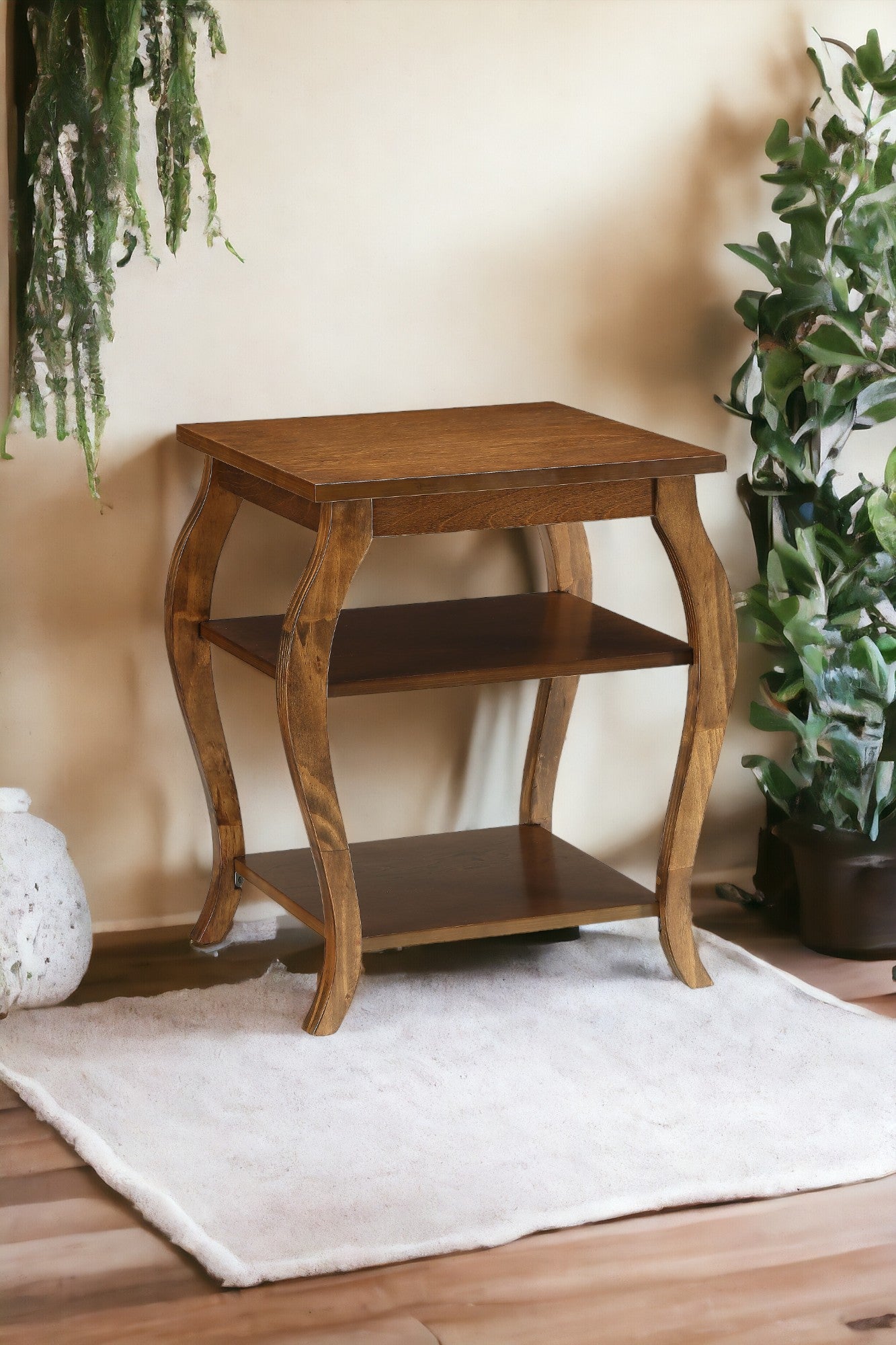 Becci Walnut Finish Accent Table FredCo