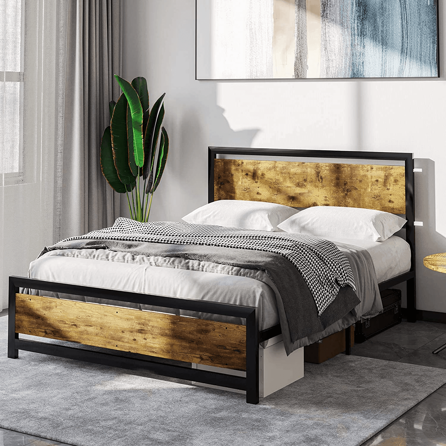 Bed Frame with Headboard Metal Bed Frame, Platform Metal Bed FredCo