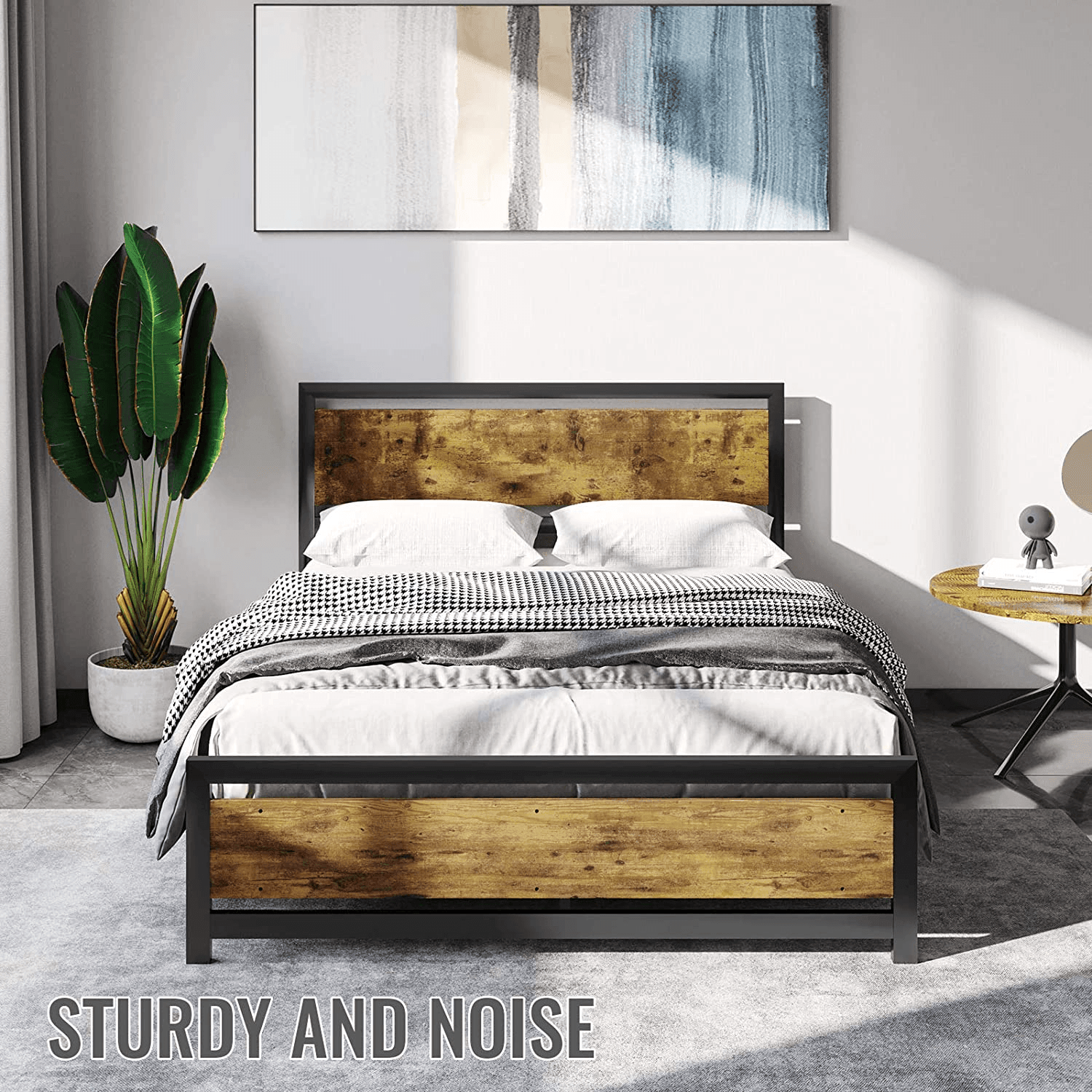 Bed Frame with Headboard Metal Bed Frame, Platform Metal Bed FredCo