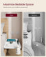 Bedside Shelf with Phone Slot, Cup Holder and Hook Cloud White FredCo