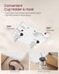 Bedside Shelf with Phone Slot, Cup Holder and Hook Cloud White FredCo