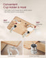 Bedside Shelf with Phone Slot, Cup Holder and Hook Natural Beige FredCo