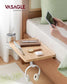 Bedside Shelf with Phone Slot, Cup Holder and Hook Natural Beige FredCo