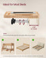 Bedside Shelf with Phone Slot, Cup Holder and Hook Natural Beige FredCo